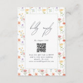 Boho Chic Wildflowers Modern Floral Wedding Informatiekaartje (Voorkant)