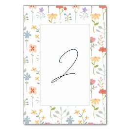 Boho Chic Wildflowers Modern Floral Wedding Kaart