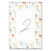 Boho Chic Wildflowers Modern Floral Wedding Kaart (Voorkant)