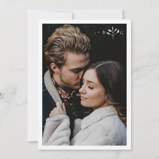 Boho Chic Wildflowers Modern Floral Wedding Kaart (Achterkant)