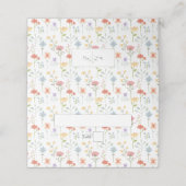 Boho Chic Wildflowers Modern Floral Wedding Plaatskaartje (Buitenkant ongevouwen)