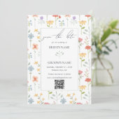 Boho Chic Wildflowers Modern Floral Wedding Save The Date (Staand voorkant)