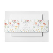 Boho Chic Wildflowers Modern Floral Wedding Uitnodigingen Wikkel (Voorkant Voorbeeld)