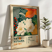 Boho Chic Yayoi Kusama bloemententoonstelling Poster
