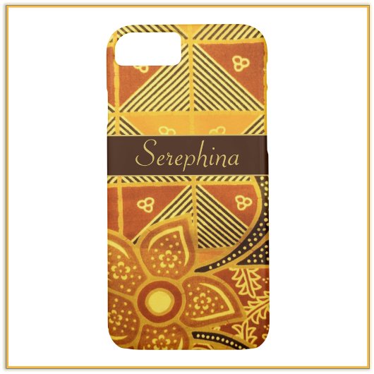 Boho Chic Yellow Flower Pattern Hoesje-Mate Case-Mate iPhone Case
