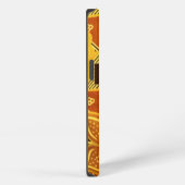 Boho Chic Yellow Flower Pattern Hoesje-Mate iPhone Hoesje (Rechterkant)