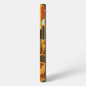 Boho Chic Yellow Flower Pattern Hoesje-Mate iPhone Hoesje (Linkerkant)