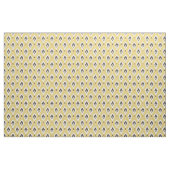Boho chic yellow ikat tribal patroonmonogram stof (Yard (91,4 cm))