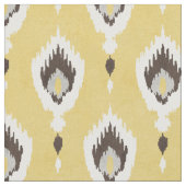 Boho chic yellow ikat tribal patroonmonogram stof (Close Up)