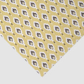 Boho chic yellow ikat tribal patroonmonogram tissuepapier (Detail)