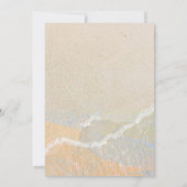 Boho Chic Zand Hart Strand Bestemming Trouwen Kaart (Achterkant)