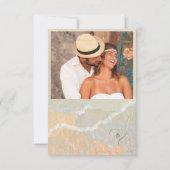 Boho Chic Zand Hart Strand Bestemming Trouwen  Save The Date (Achterkant)