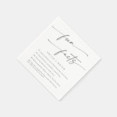 Boho Chic Zilver Grijs Bruiloft Leuk Fact Servette Servet (Hoek)