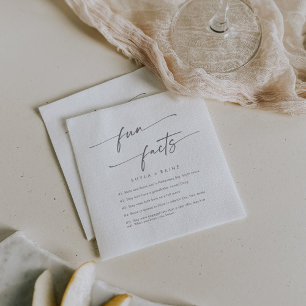 Boho Chic Zilver Grijs Bruiloft Leuk Fact Servette Servet