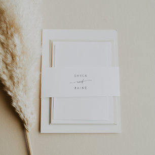 Boho Chic Zilver Grijs Bruiloft Uitnodigingen Wikkel