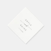 Boho Chic Zilver Grijs Monogram Bruiloft Servetten (Hoek)