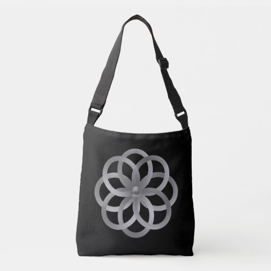Boho Chic Zilveren Mandala Crossbody Tas (Voorkant)