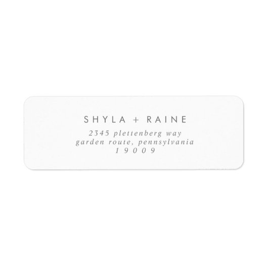 Boho Chic zilvergrijs retour adreslabels Etiket (Voorkant)