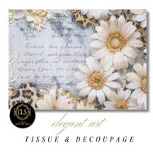 Boho Chic Zonnebloem Bloemen Decoupage
