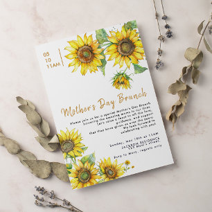 Boho Chic Zonnebloemen Moederdag Kaart