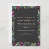 Boho Chic Zwart & Roze Boog Foto Kerst Kaart (Achterkant)