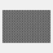 Boho Chic Zwart-wit Bloempatroon Inpakpapier Vel (Voorkant)