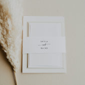 Boho Chic Zwart-wit bruiloft Uitnodigingen Wikkel