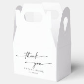 Boho Chic Zwart-Wit Dank u Bruiloft Bedankdoosjes (Geopend)