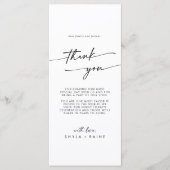 Boho Chic Zwart-Wit Dank u Plaats Kaart (Voorkant)