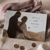 Boho Chic Zwart-Wit Foto Bruiloft Gastenboek