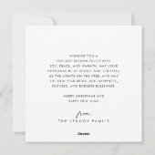 Boho Chic Zwart Wit Foto Unieke Vrolijke Kerstmis Feestdagenkaart (Achterkant)