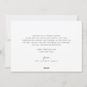 Boho Chic Zwart Wit Gemakkelijk Moderne Foto Kerst Feestdagenkaart (Achterkant)