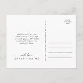 Boho Chic Zwart-wit trouwfoto dank u Briefkaart (Achterkant)