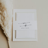 Boho Chic Zwart-wit We Do Wedding Uitnodigingen Wikkel