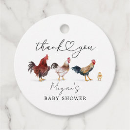 Boho Chicken Baby shower Bedankjes Labels