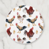 Boho Chicken Baby shower Bedankjes Labels (Achterkant)