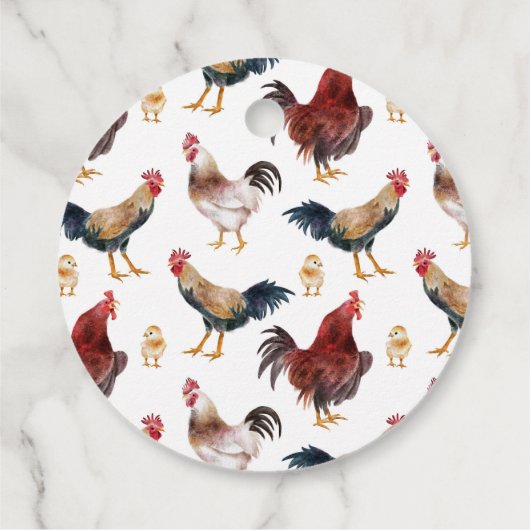 Boho Chicken Baby shower Bedankjes Labels (Achterkant)