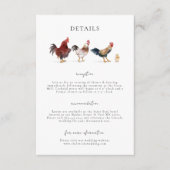 Boho Chicken Boerderij trouwgegevens Informatiekaartje (Voorkant)