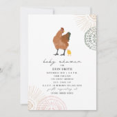 Boho Chicken Mama Baby shower Kaart (Voorkant)
