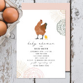 Boho Chicken Mama Baby shower Kaart