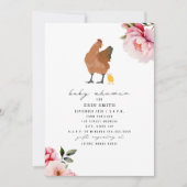 Boho Chicken Mama Meisje Bloemen Baby shower Kaart (Voorkant)