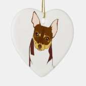 Boho Chihuahua ♡ sierplanten Keramisch Ornament (Rechts)
