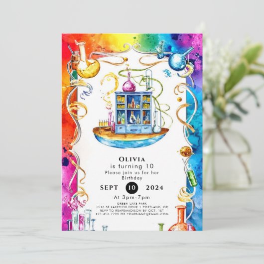 Boho Children's Science Scientist Verjaardag Kaart (Staand voorkant)