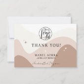 Boho chique aardetoon Sieradenmaker Qr logo Bedankkaart (Voorkant)