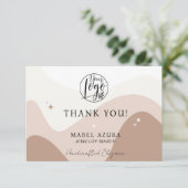 Boho chique aardetoon Sieradenmaker Qr logo Bedankkaart (Staand voorkant)