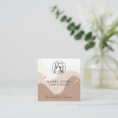 Boho chique aardetoon Sieradenmaker Qr logo Vierkante Visitekaartje (Staand voorkant)