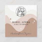 Boho chique aardetoon Sieradenmaker Qr logo Vierkante Visitekaartje (Voorkant)