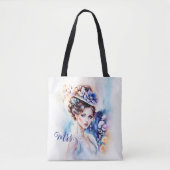 Boho chique artistieke Waterverf mevrouw Wedding Tote Bag (Voorkant)