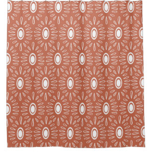 Boho chique bloemen: modern naadloos design douchegordijn