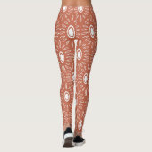 Boho chique bloemen: modern naadloos design leggings (Achterkant)
